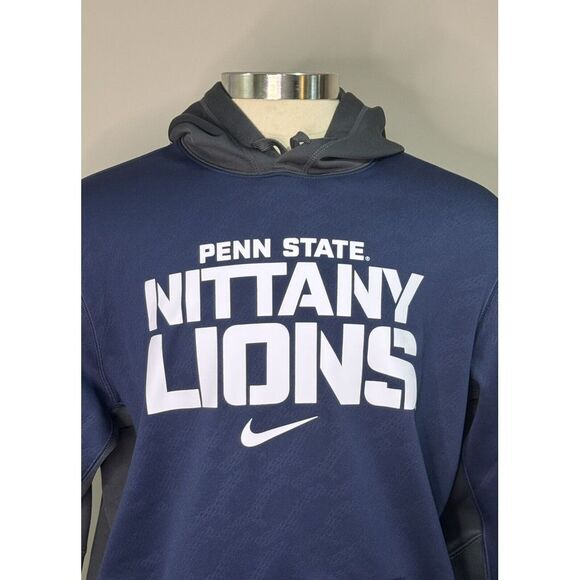 Nike Blue Therma Fit Penn State Sweatshirt Hoodie Adult Large Nittany‎ Lions - Picture 2 of 8